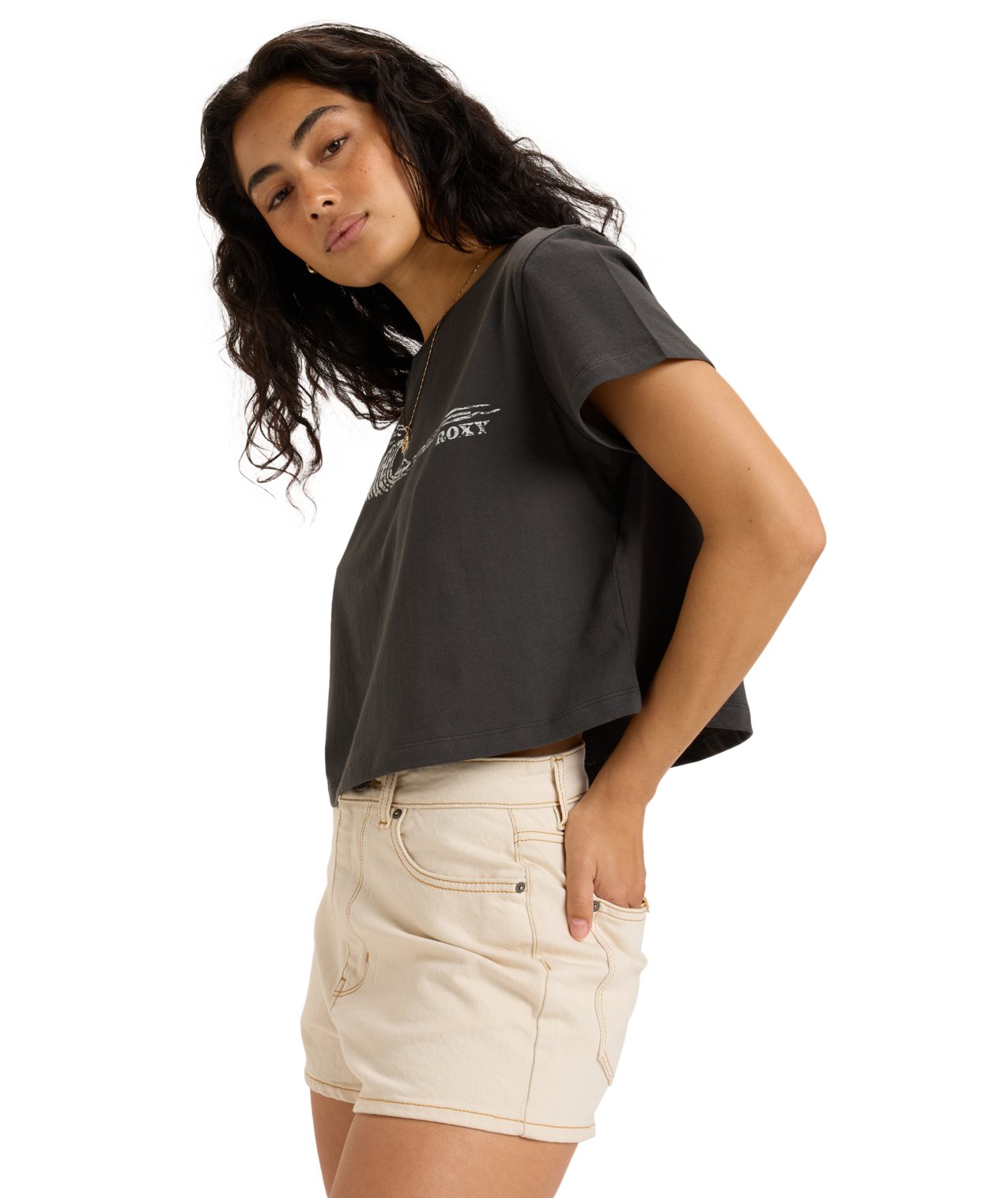 Roxy People Speak SS Tee - Phantom - Star Surf + Skate