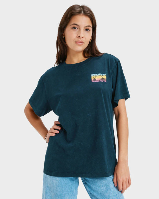Roxy Sunny Oversize Optic Wash SS Tee - Anthracite - Star Surf + Skate