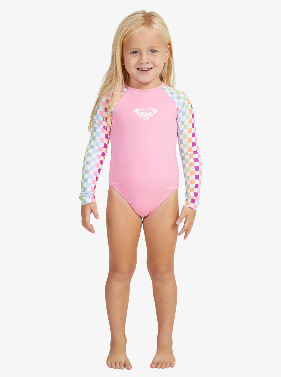 Roxy Rainbow Check LS Onsie - Star Surf + Skate