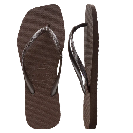 Havaianas Ladies Slim Square Toe Thong - Dark Brown - Star Surf + Skate