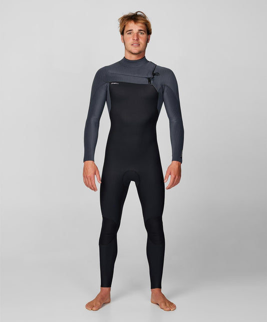 O'Neill Hyperfreak 3/2+mm Chest Zip Full Steamer - Black/Graphite - Star Surf + Skate