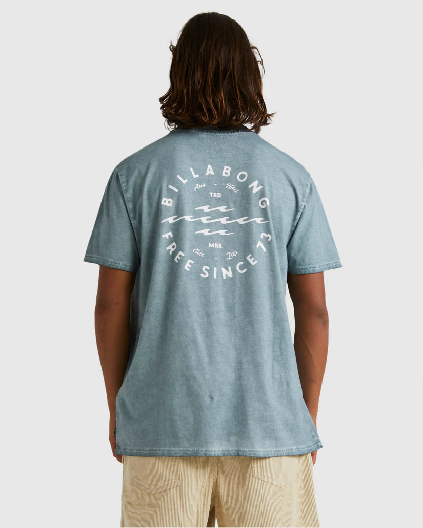 Billabong Big Wave Daz SS Tee - Washed Blue - Star Surf + Skate