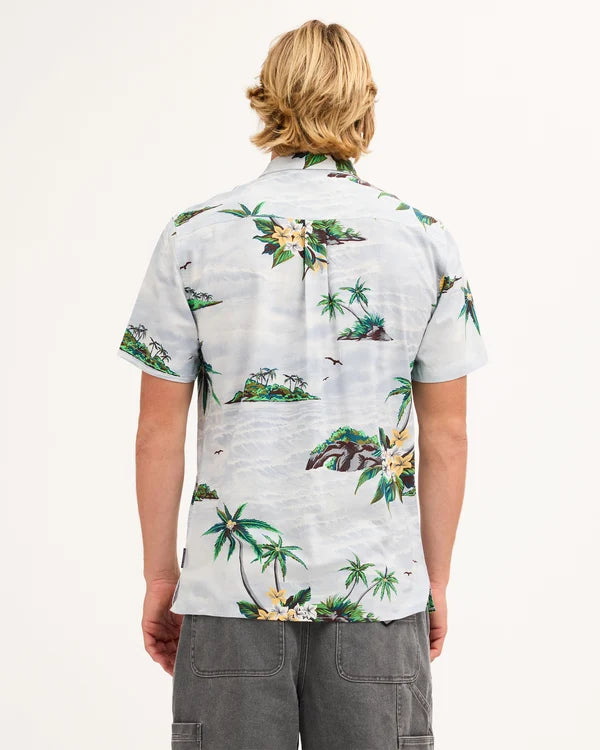 Quiksilver Beach Club Casual SS Shirt - Skyway Island Breeze