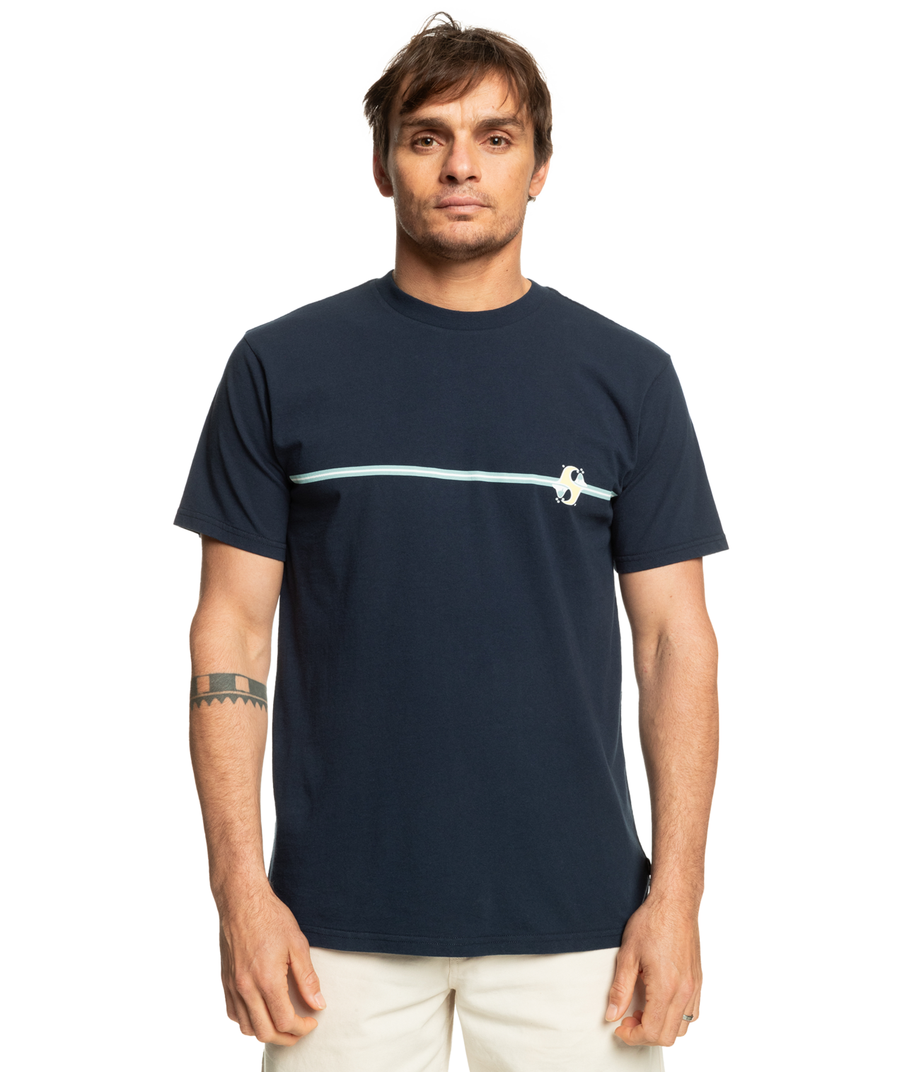 Quiksilver Bubble Stripe SS Tee - Dark Navy - Star Surf + Skate