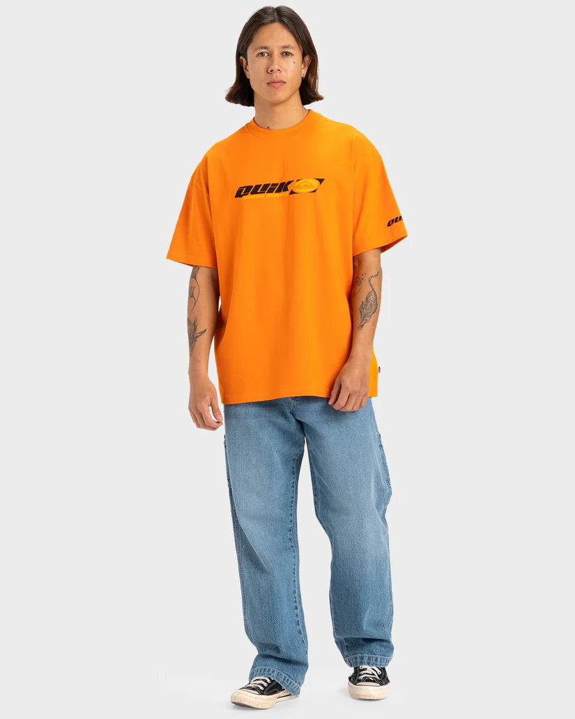 Quiksilver Stencil SS Tee - Orange Pepper - Star Surf + Skate