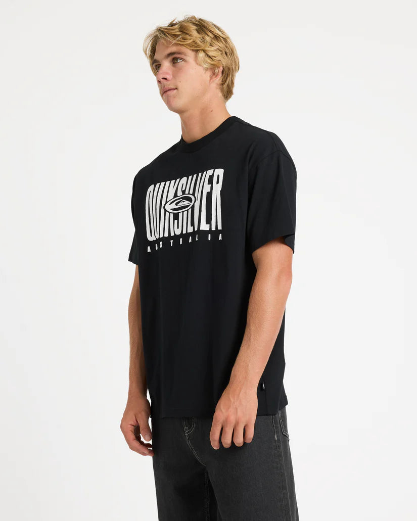 Quiksilver Aus Stack SS Tee - Black - Star Surf + Skate