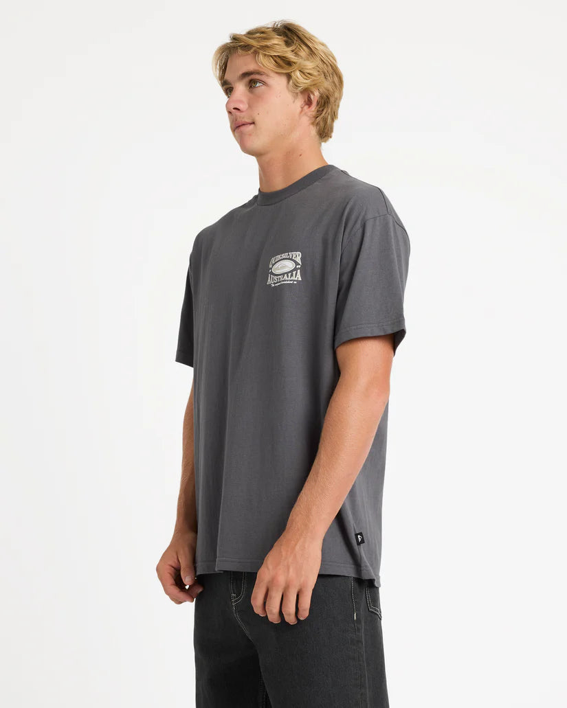 Quiksilver Retro Lock Up SS Tee - Iron Gate - Star Surf + Skate