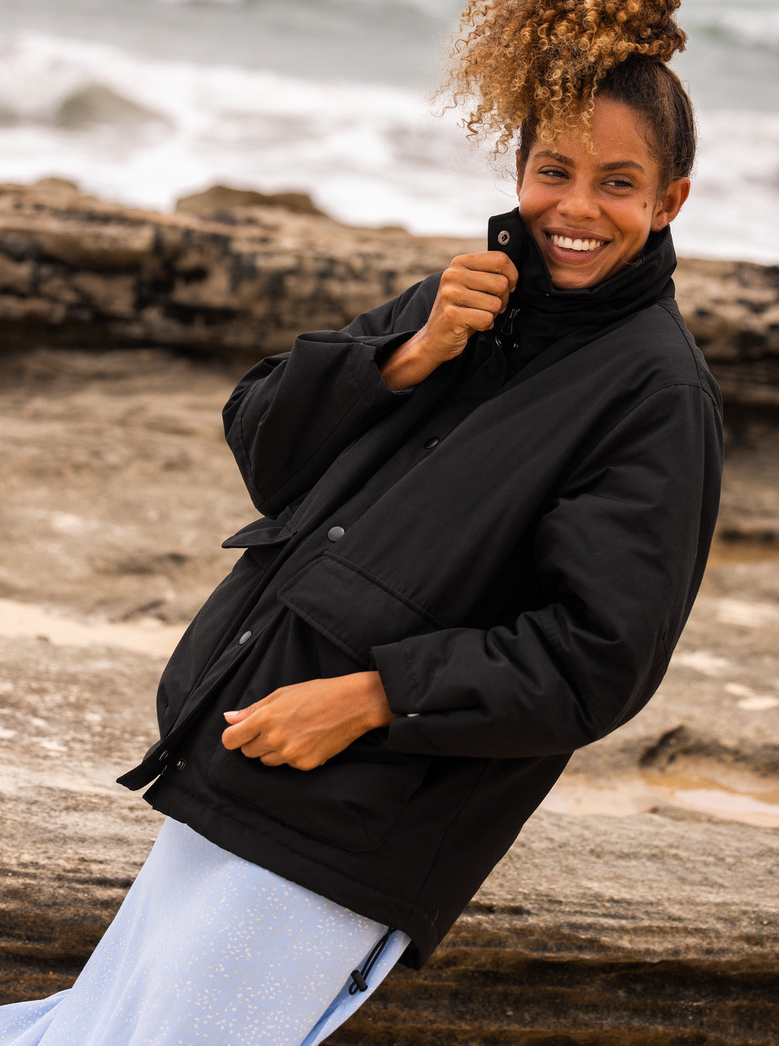 Roxy This Time Puffer - Anthracite - Star Surf + Skate