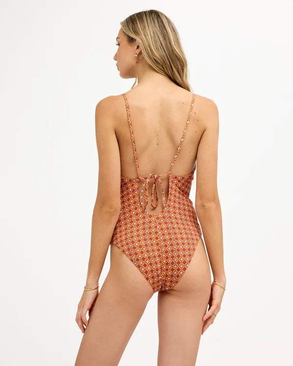 Roxy Aurora Mod One Piece - Dusty Orange