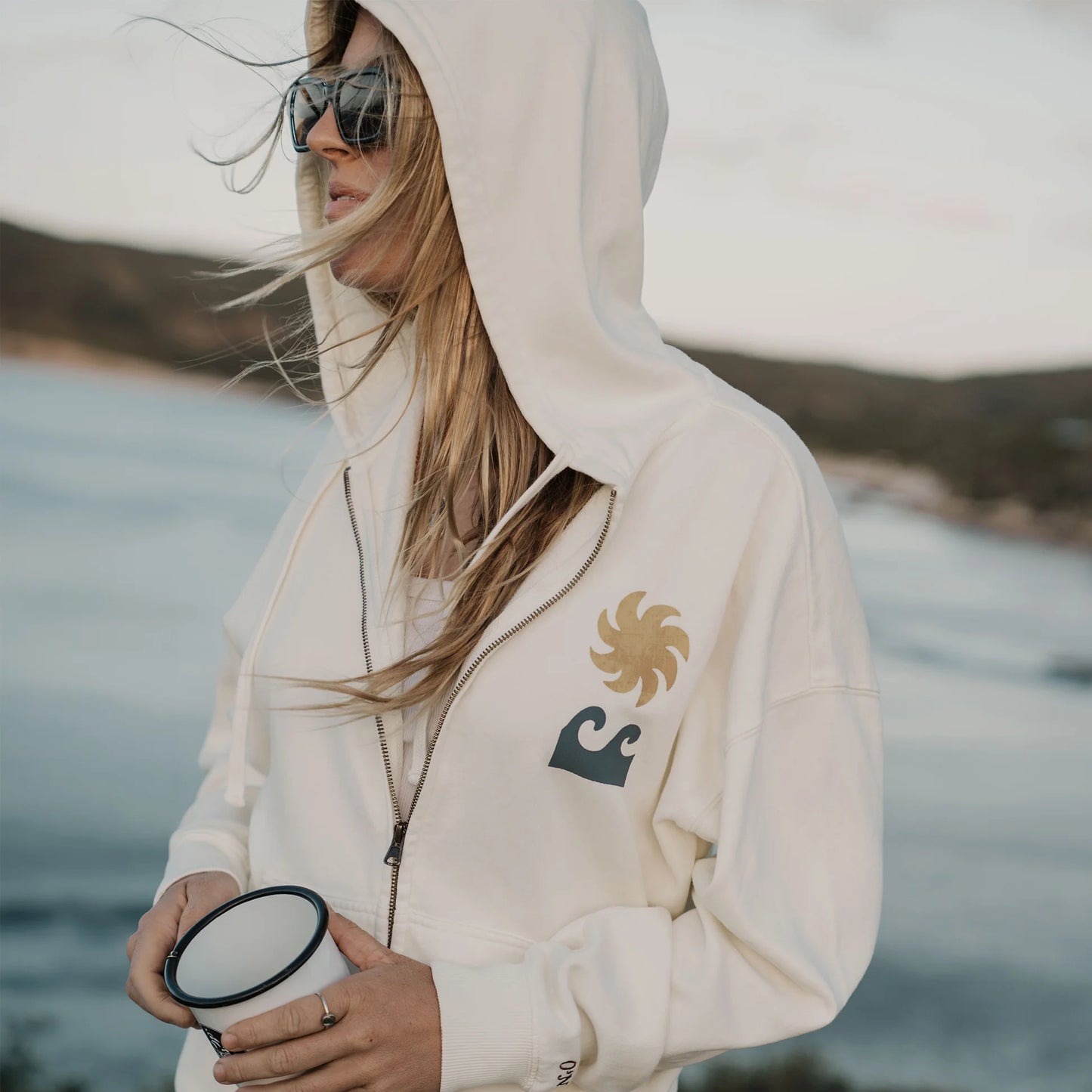 O'Neill Atwood Palma Zip Hoody - Winter White