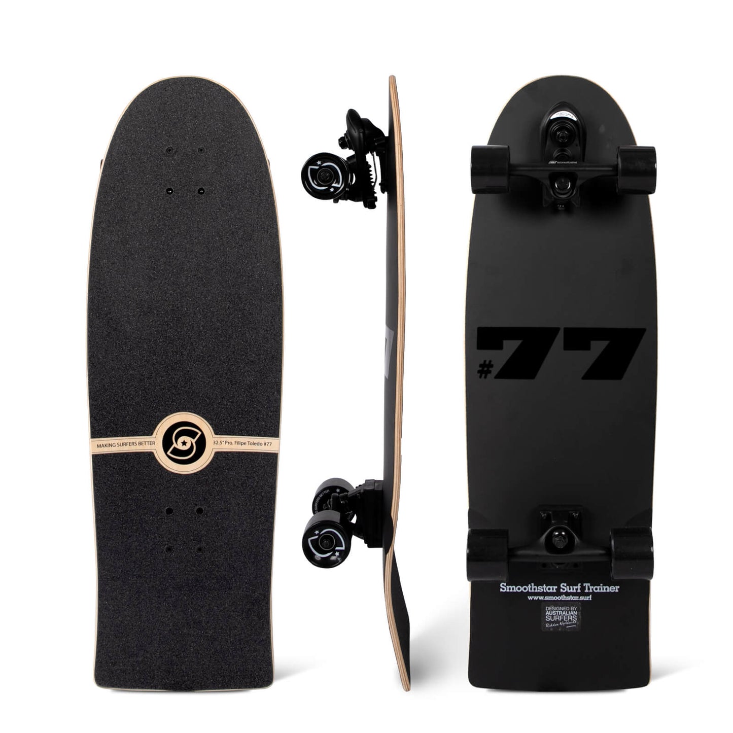 SMOOTHSTAR FILIPE TOLEDO #77 32.5" THD  (L) SURF TRAINER - Star Surf + Skate