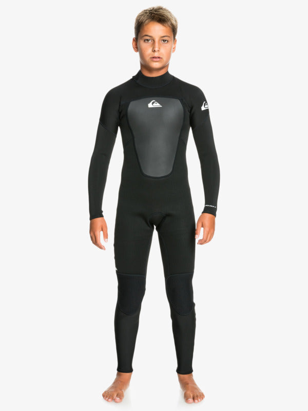 QUIKSILVER BOYS 3/2mm PROLOGUE BACK ZIP FLATLOCK LS STEAMER - Star Surf + Skate