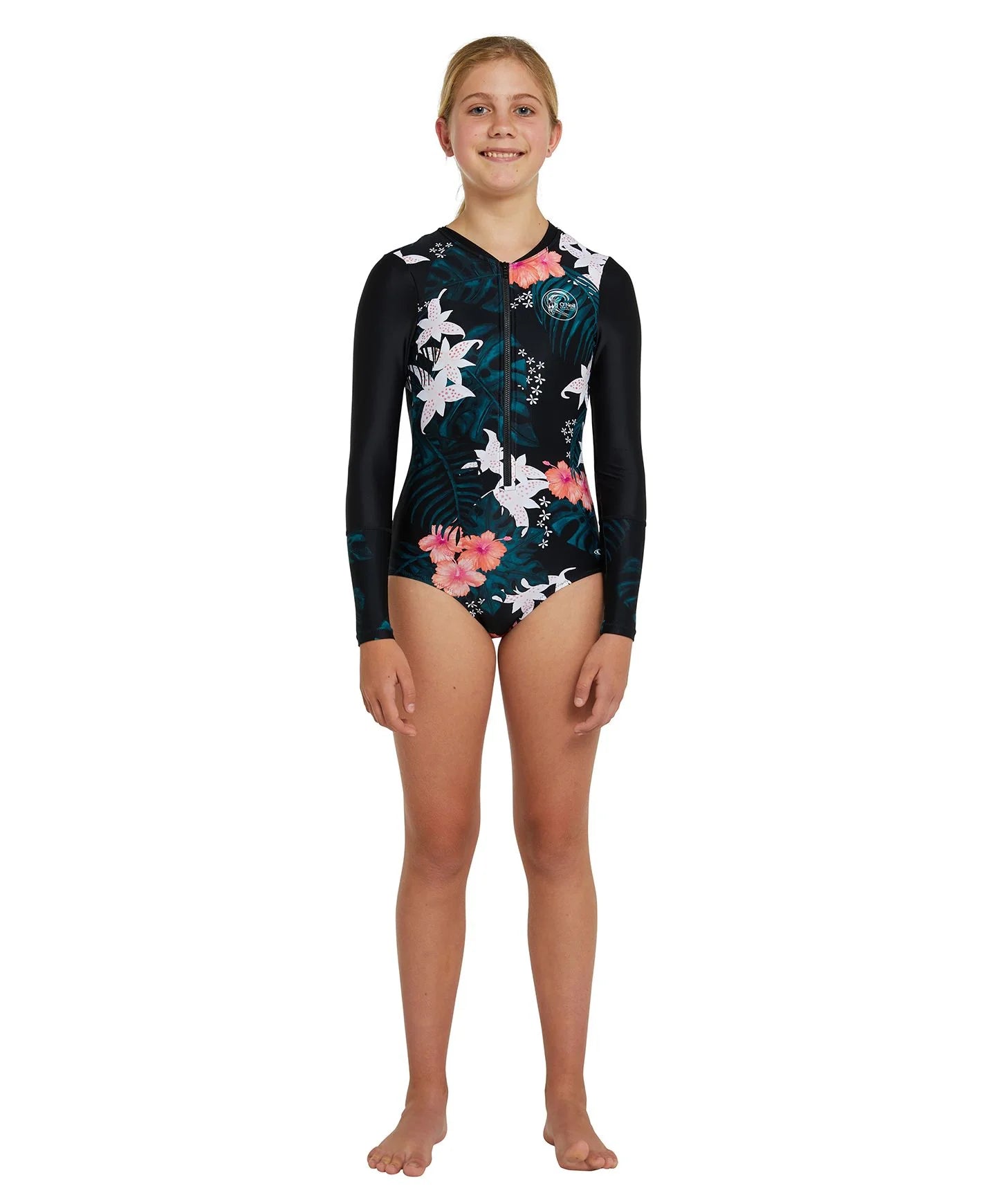 O'Neill GirLS Bahia FZ LS Surfsuit - Star Surf + Skate