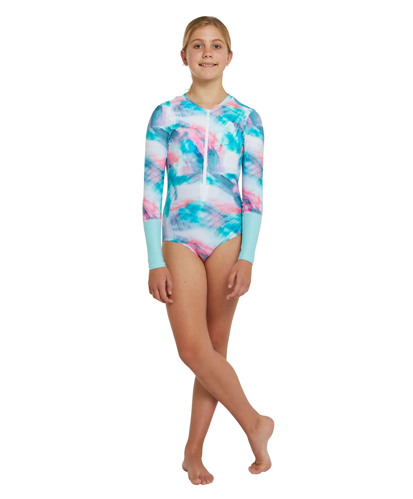 O'Neill GirLS Bahia FZ LS Surfsuit - Star Surf + Skate