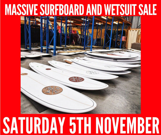 Massive Surfboard and Wetsuit one day SALE!