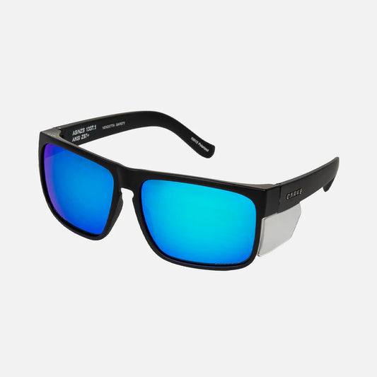 Carve Vendetta Safety - Matt Black/Grey Polarized Blue Iridium Lens - Star Surf + Skate