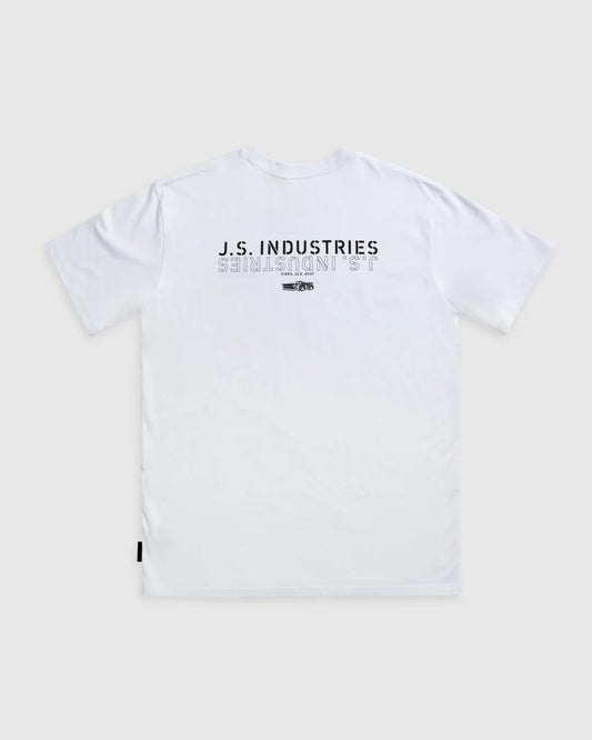 JS Stamped SS Tee - White