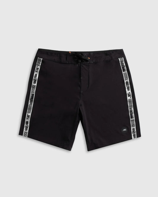 JS Madluc Boardshort - Black/White