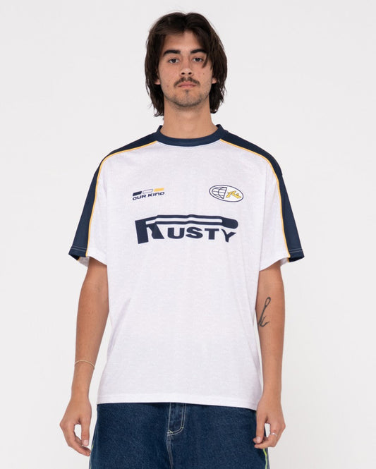 Rusty Drogba SS Soccor Jersey - White - Star Surf + Skate
