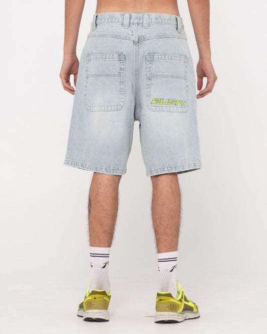 Rusty Flip Daddy 2.0 Jean Short - White Water - Star Surf + Skate