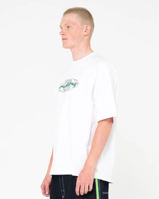 Rusty Morpheus SS Raglan Tee - White - Star Surf + Skate