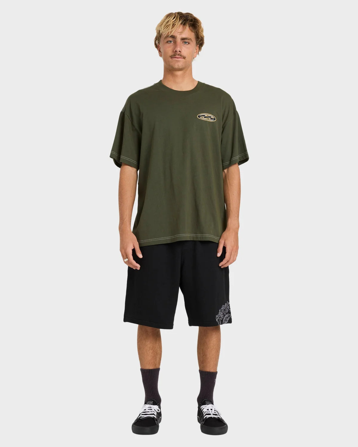 Billabong Bad Dog Pill Wave SS Tee - Rifle Green