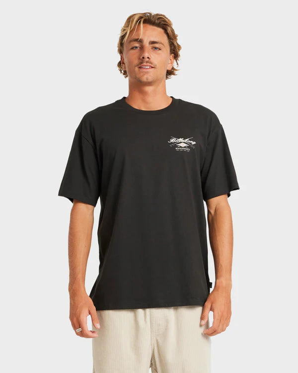 Billabong Crossboards Regular OG SS Tee - Washed Black - Star Surf + Skate