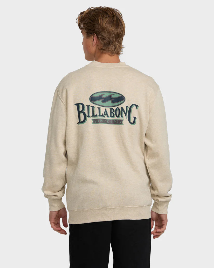 Billabong Shorts Sands LS Crew - Oatmeal Heather - Star Surf + Skate
