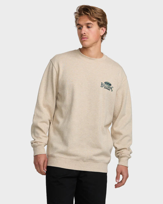 Billabong Shorts Sands LS Crew - Oatmeal Heather - Star Surf + Skate
