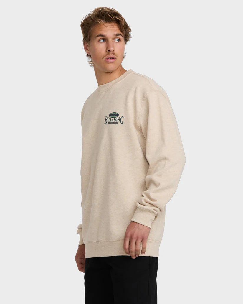 Billabong Shorts Sands LS Crew - Oatmeal Heather - Star Surf + Skate