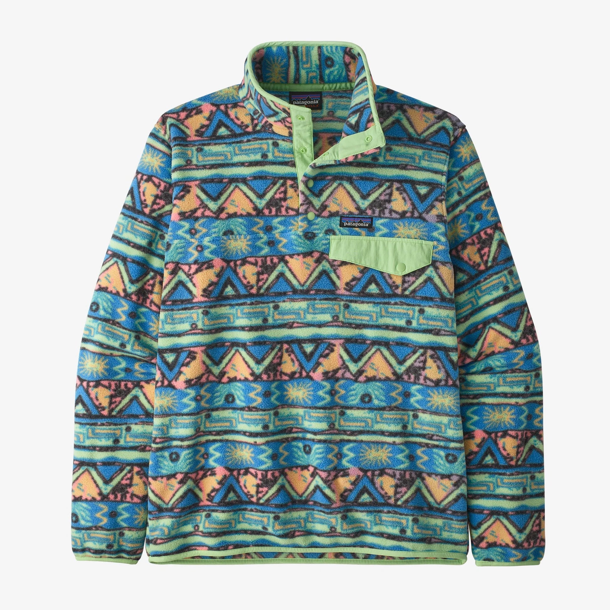 Patagonia Mens LW Synch Snap-T P/O - High Hopes Geo:Salamander Green - Star Surf + Skate