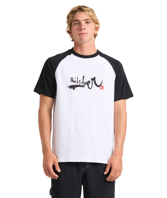 Quiksilver Impaired Raglan SS Tee - White - Star Surf + Skate
