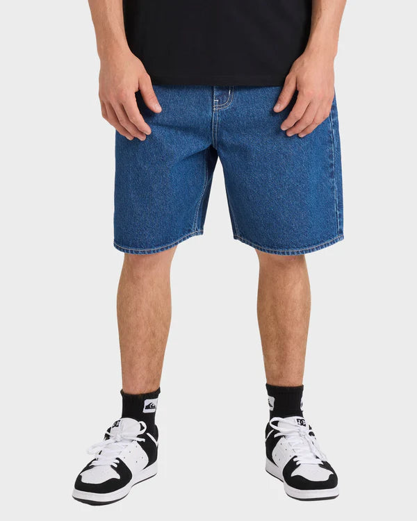Quiksilver Impaired Baggy Denim Short - Denim - Star Surf + Skate
