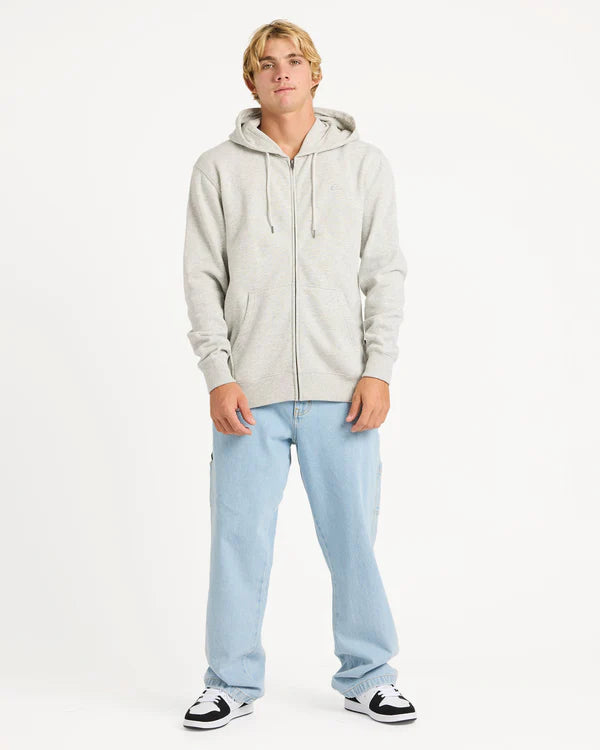 Quiksilver Salt Water Zip Hood - Light Heather Grey - Star Surf + Skate