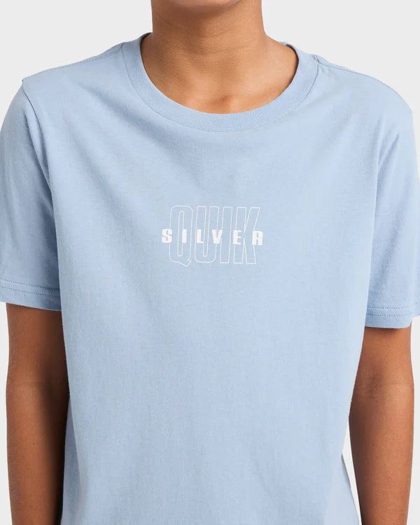 Quiksilver Blurred Lines Youth SS Tee - Ashley Blue
