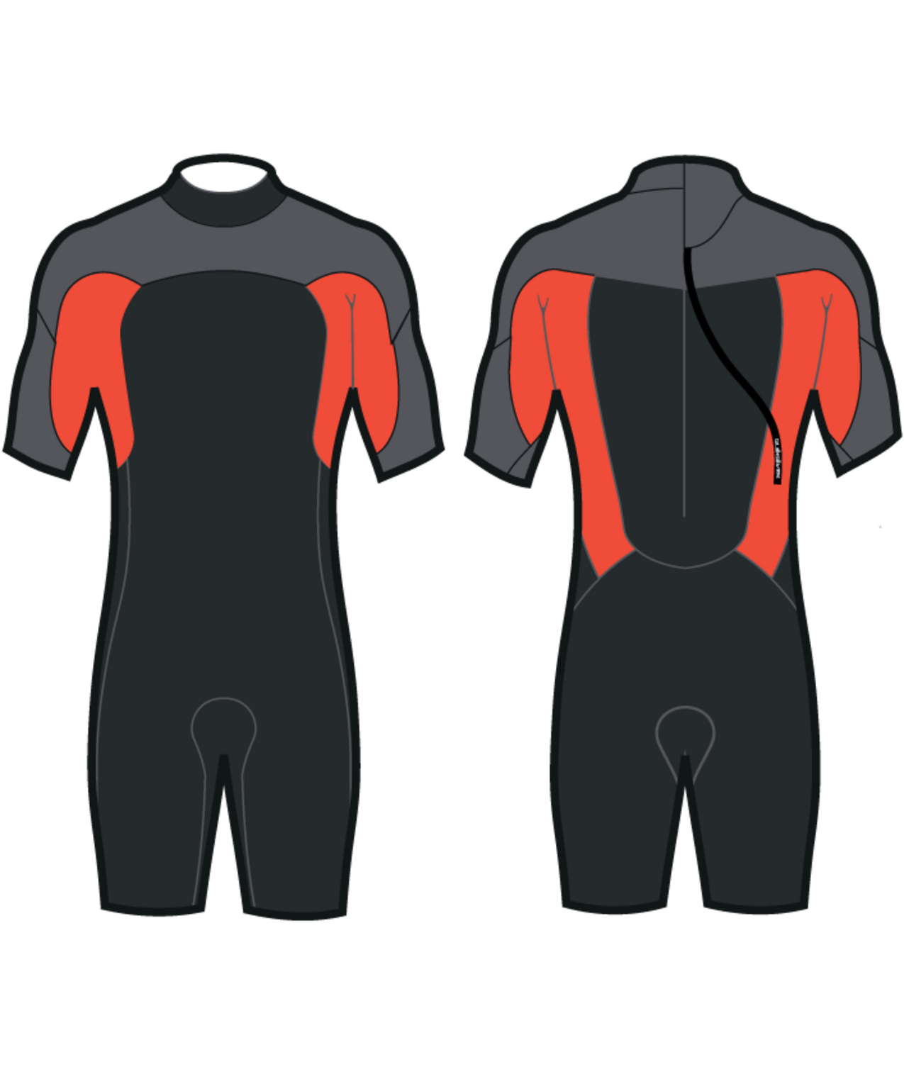 Quiksilver 1.5mm Prologue Toddler BZ SS Springsuit - Cayenne - Star Surf + Skate