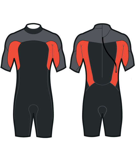 Quiksilver 1.5mm Prologue Toddler BZ SS Springsuit - Cayenne - Star Surf + Skate