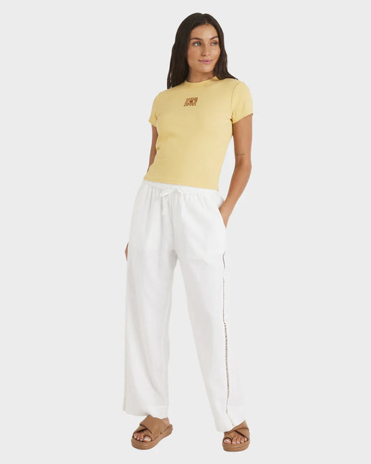 Roxy Oasis Baby Rib Tee - Butter - Star Surf + Skate