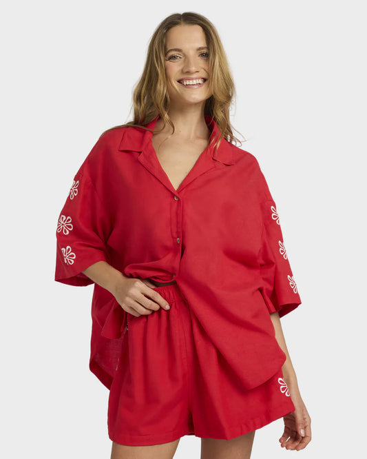 Roxy Chaser ShIrt - Rio Red