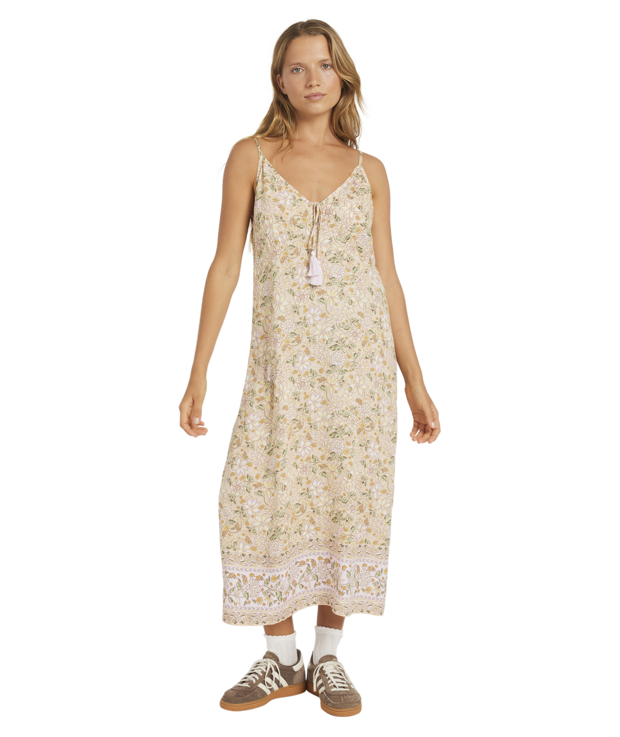 Roxy Garland Midi Dress - Stone - Star Surf + Skate