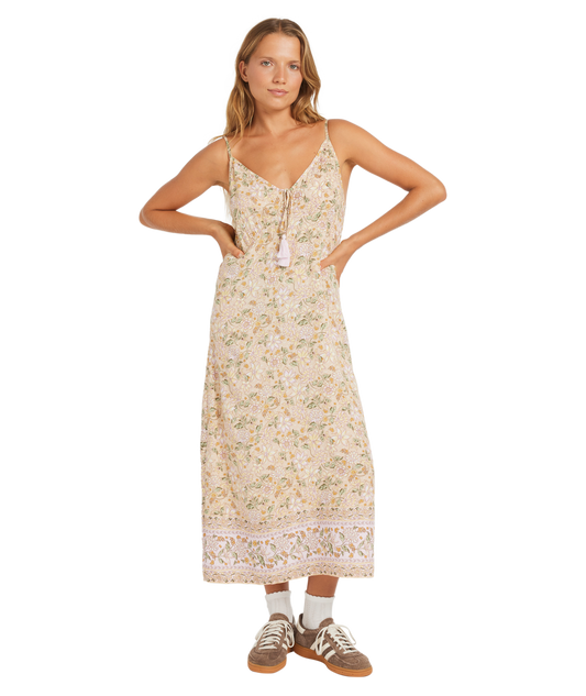 Roxy Garland Midi Dress - Stone - Star Surf + Skate