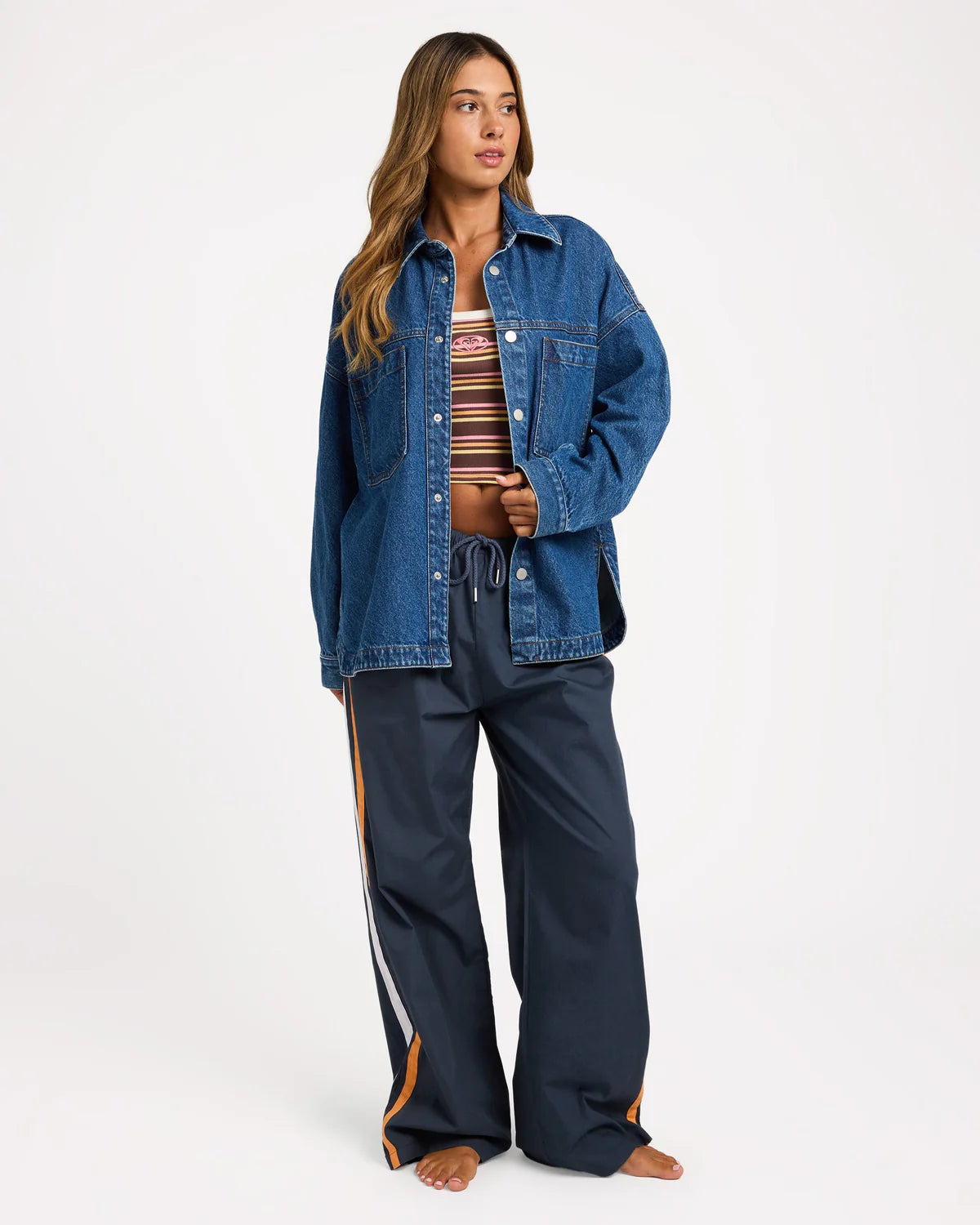 Roxy Backslider Denim Jacket - Blue - Star Surf + Skate