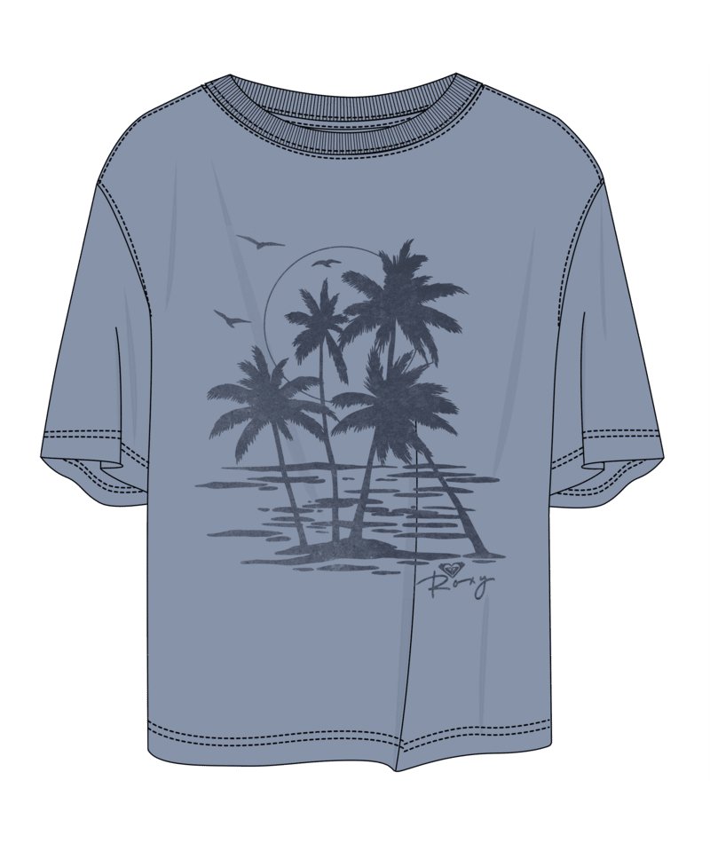 Roxy Life in Paradise Tee - Blue Drift