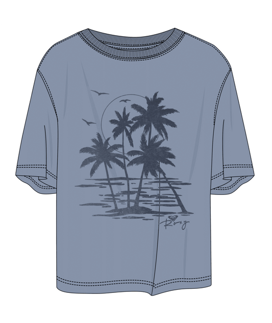 Roxy Life in Paradise Tee - Blue Drift