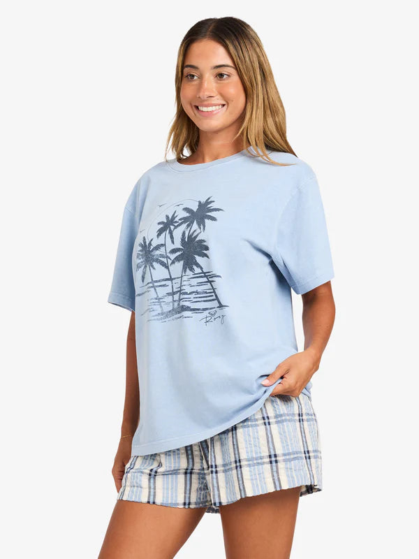 Roxy Life in Paradise Tee - Blue Drift - Star Surf + Skate