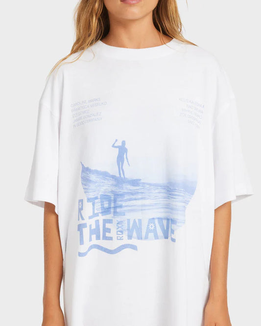 Roxy Ride the Wave Tee - White - Star Surf + Skate