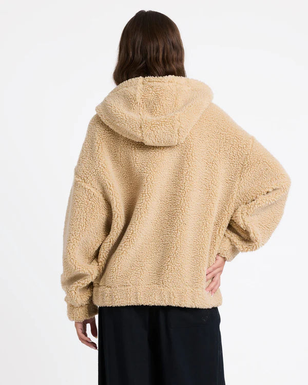 Roxy City Track Zip Polar Fleece - Wheat - Star Surf + Skate