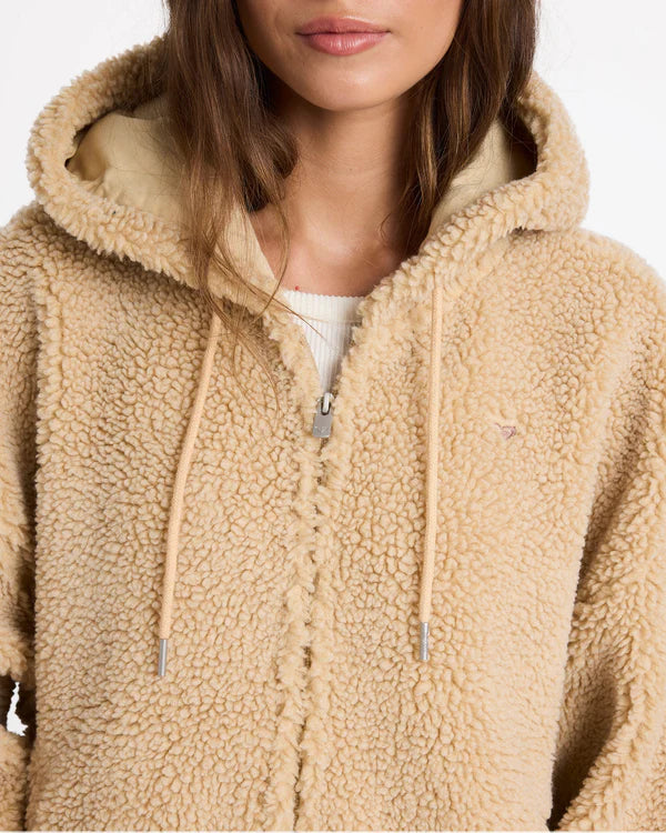 Roxy City Track Zip Polar Fleece - Wheat - Star Surf + Skate