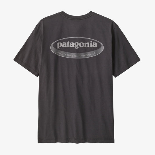 Patagonia Mens '95 Oval Logo SS Tee - Ink Black