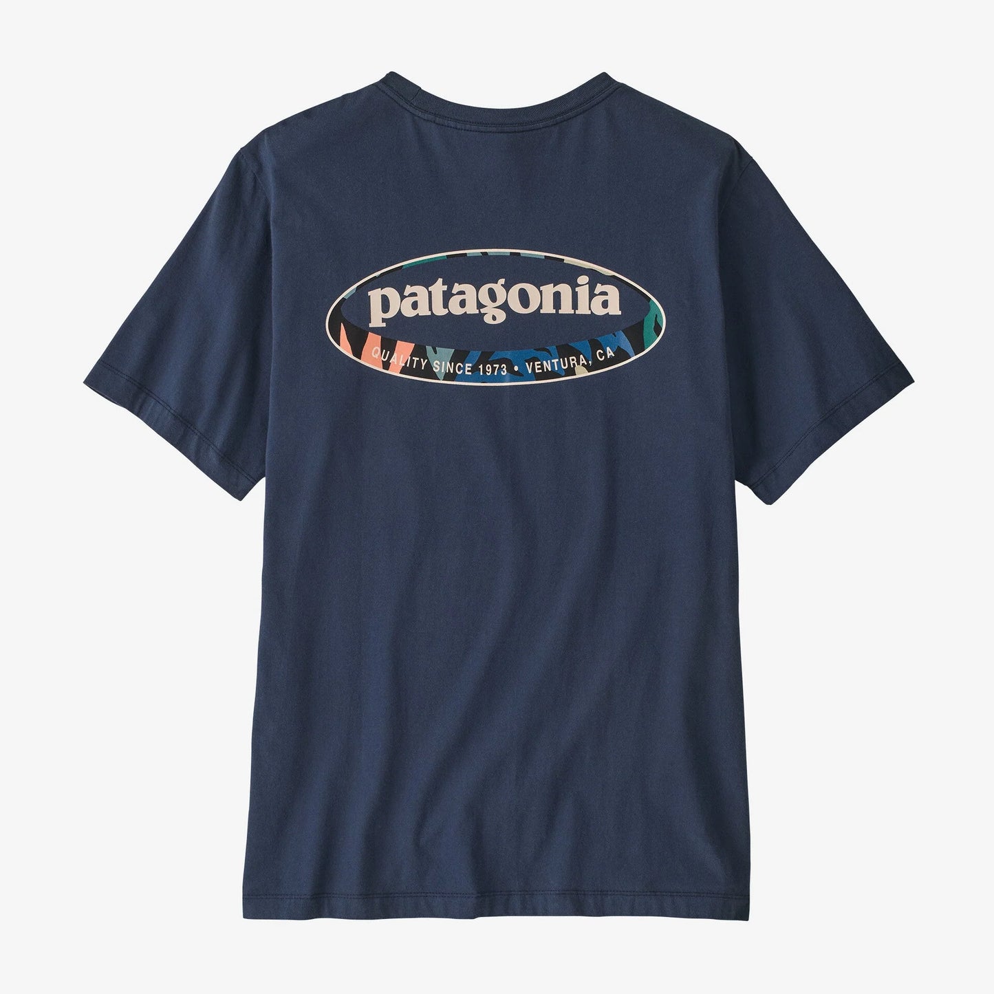 Patagonia Mens '95 Oval Logo SS Tee - New Navy:Kaleido